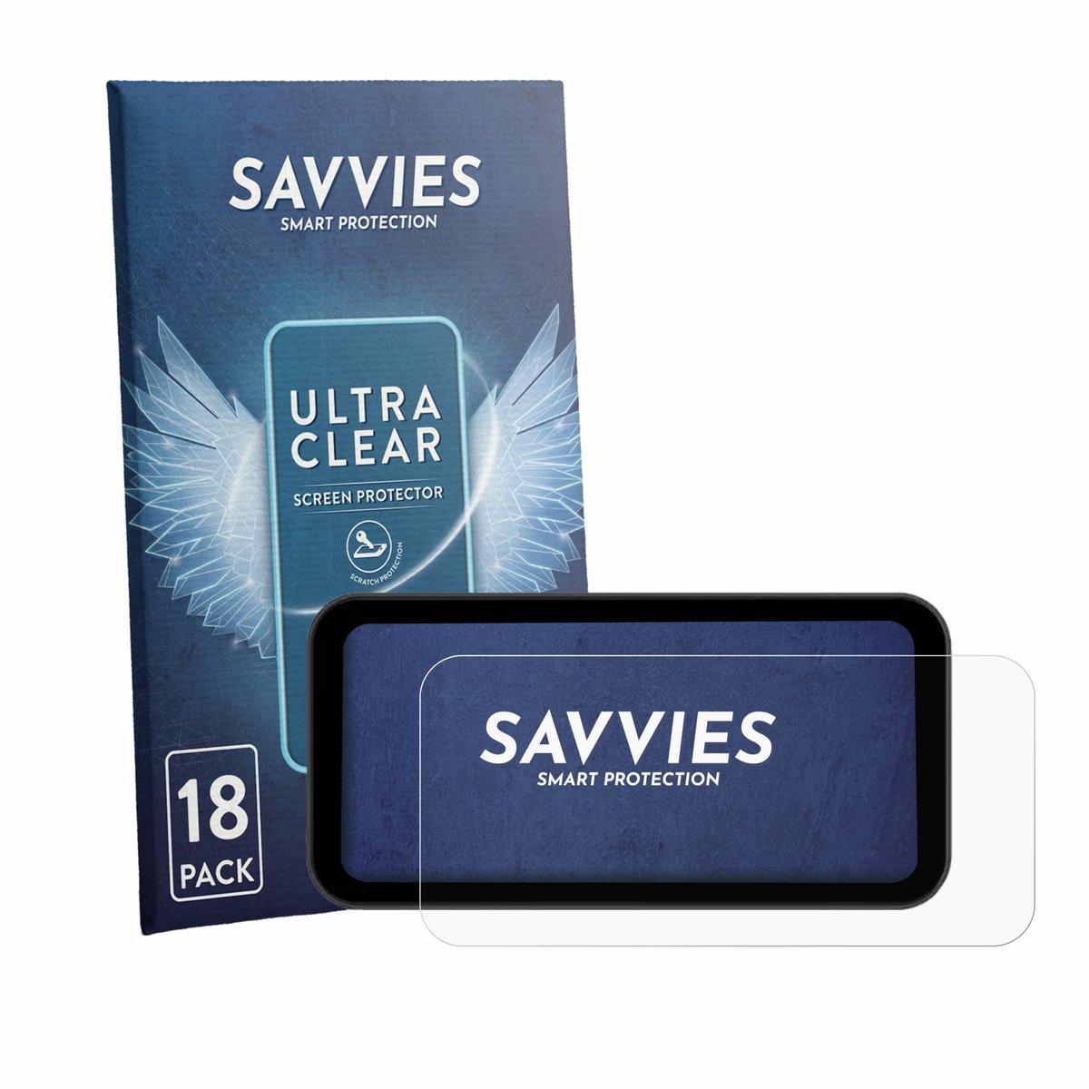 Savvies - Screenprotector voor Carpuride W603F 6.3" - Folie Beschermfolie transparant 18 Stuks