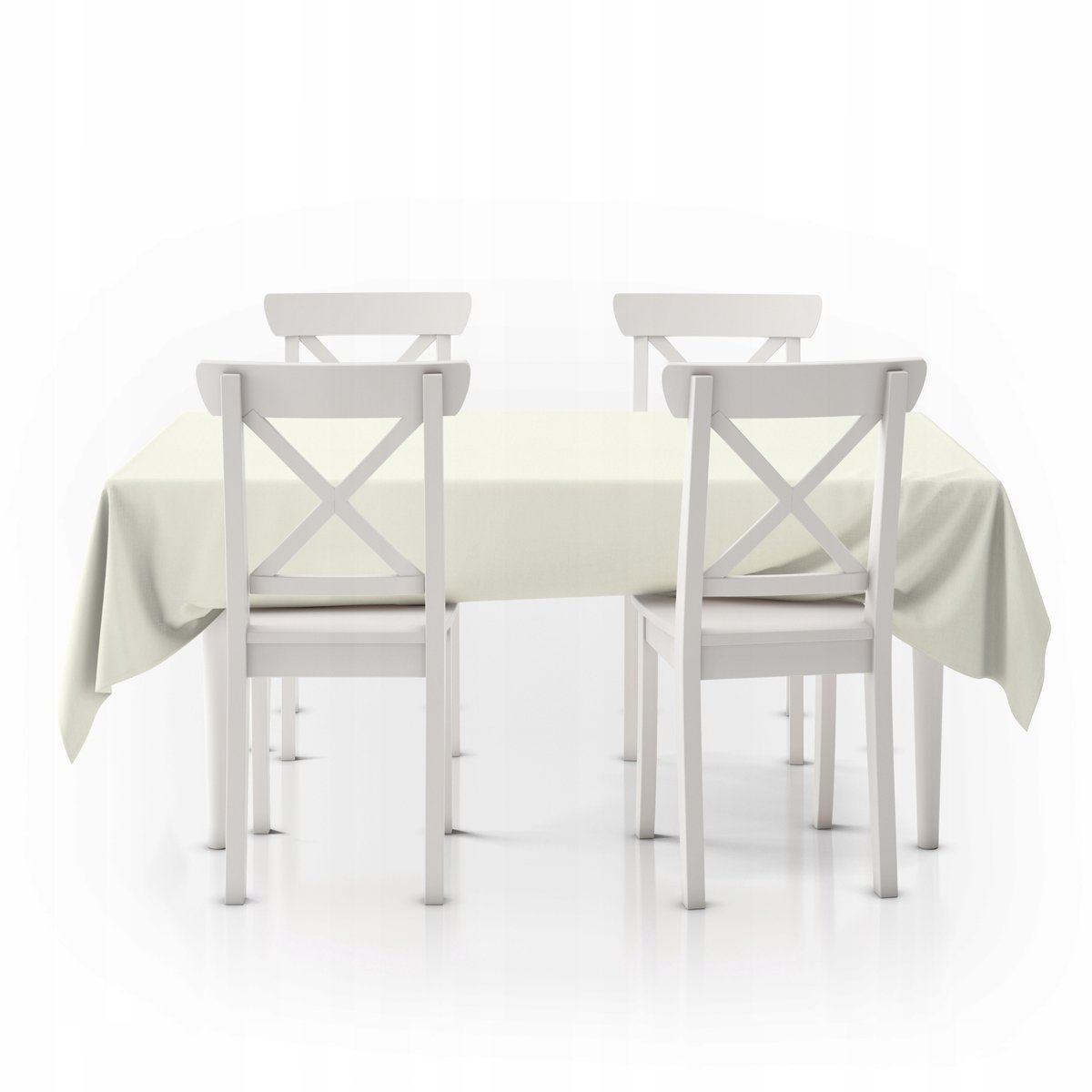 KONEY - Tafelkleed 160 x 200 cm - microvezel - Crème - binnen en buiten