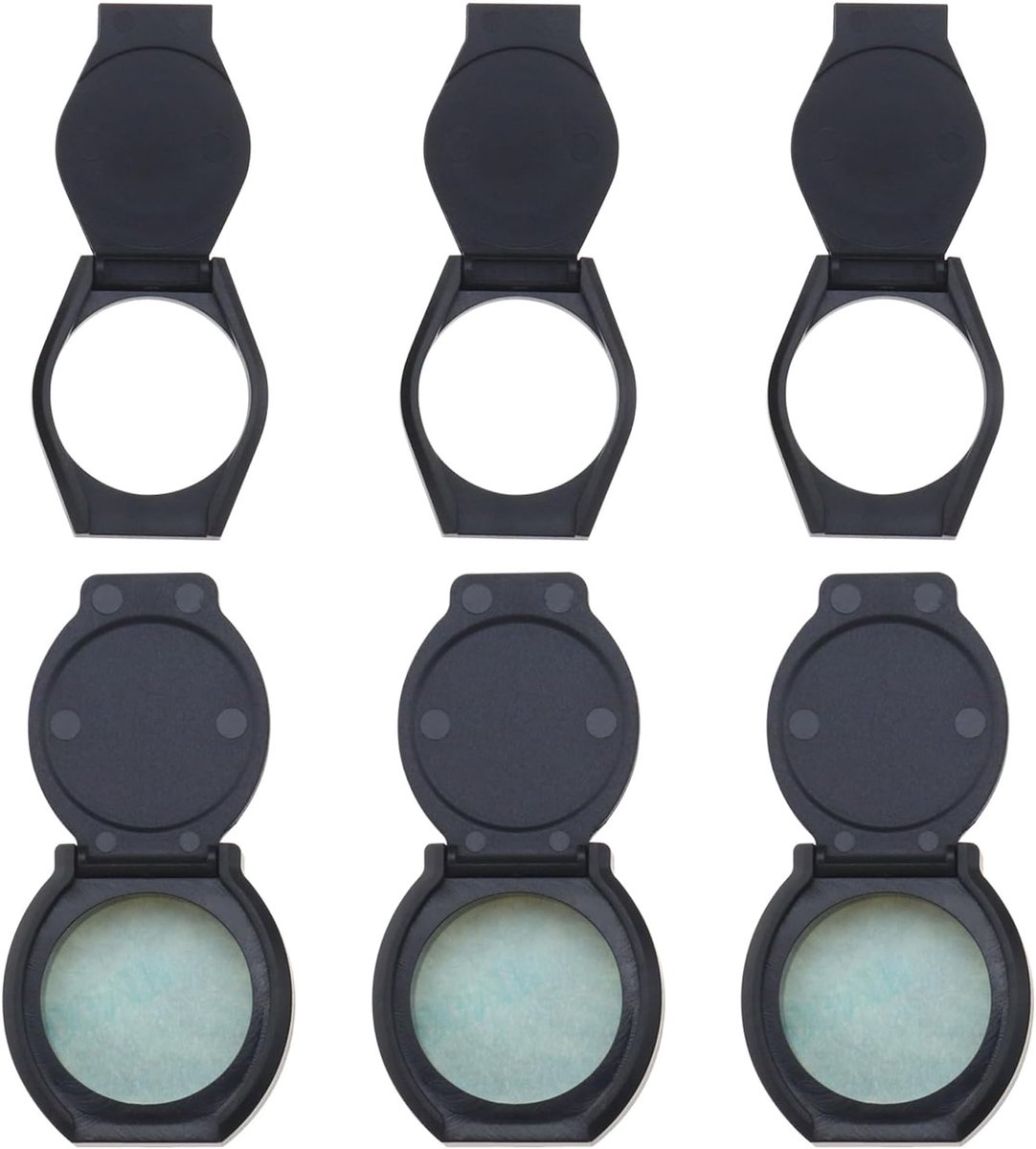 SnelShoppen - 6PCS Webcam Lens Cover Privacy Shutter Caps - Zelfklevende Beschermhoezen voor Laptop en Camera - Zwart - Inclusief 3 Grote en 3 Kleine