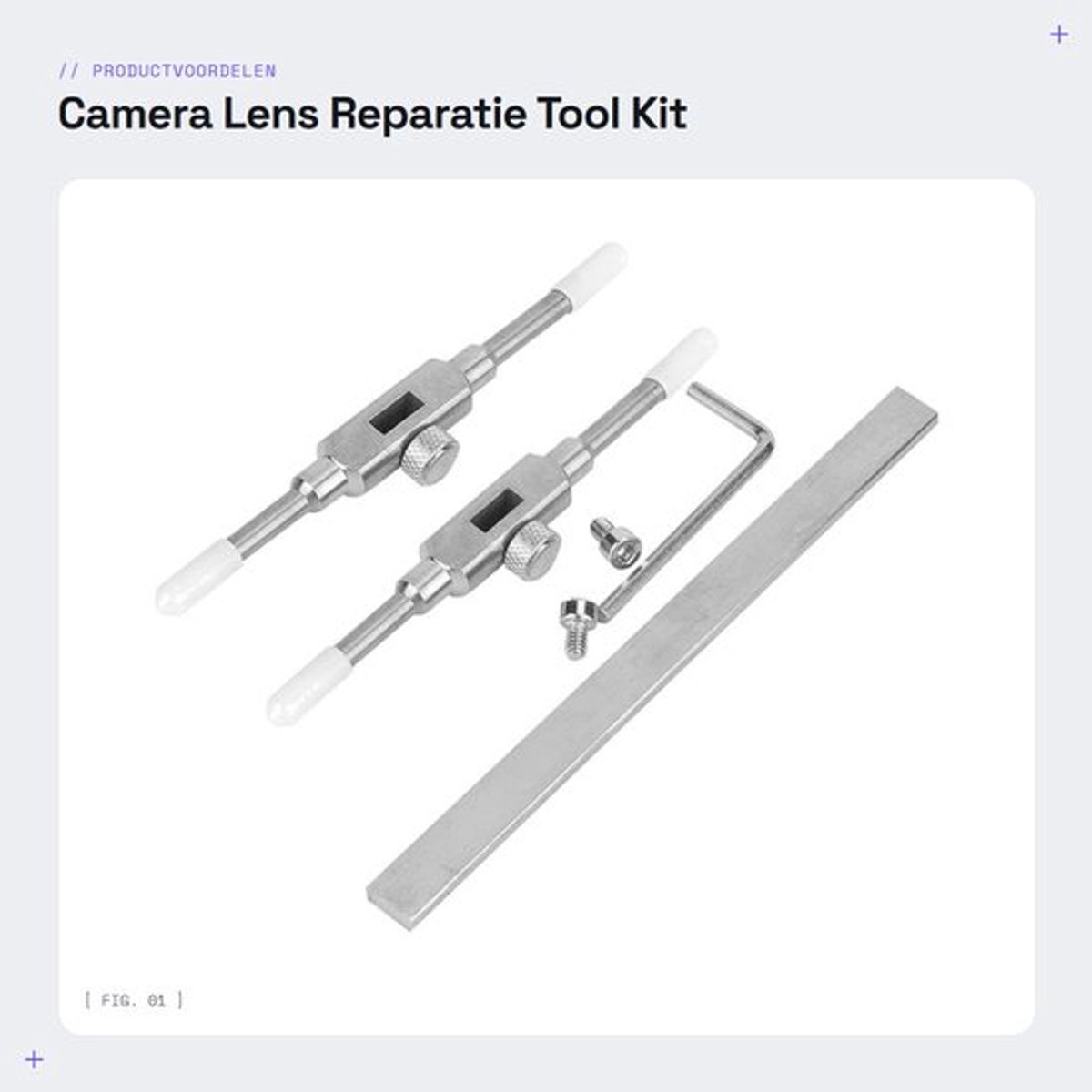 Camera Lens Reparatie Tool Kit met Dual Tip Spanner