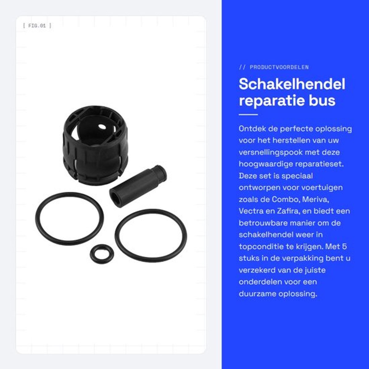 Schakelhendel Reparatieset - Versnellingspook Reparatiebus - Geschikt voor Astra II/III - Combo - Meriva - Vectra/Zafira - 5 Stuks
