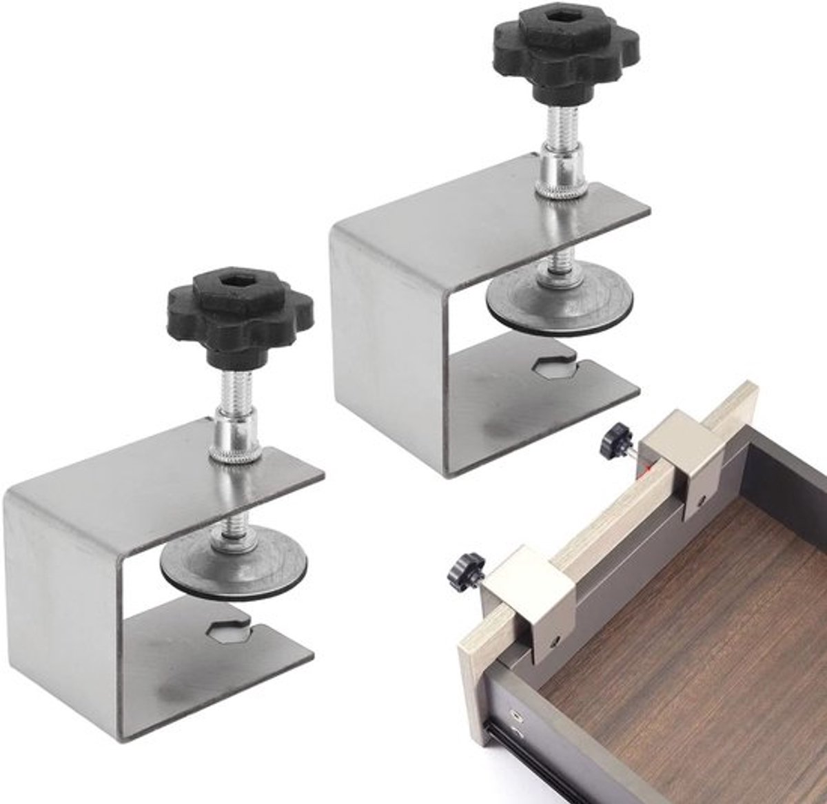 Montageklem Snel Verstelbaar - Bevestigingsklem - Lade-installatie - Staal/Kunststof - 2 Stuks - Afmetingen 12x4,6x6,8cm - Bevestigingsclip