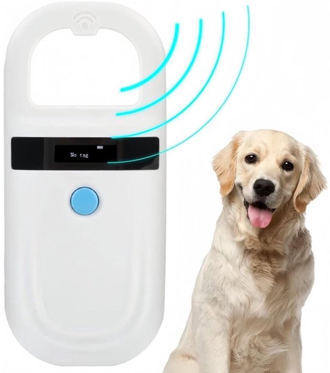 Draagbare scanner voor dierentags, oplaadbare scanner voor microchips van huisdieren, dataopslag, geschikt voor huisdieren, landbouwdieren en wilde dieren.