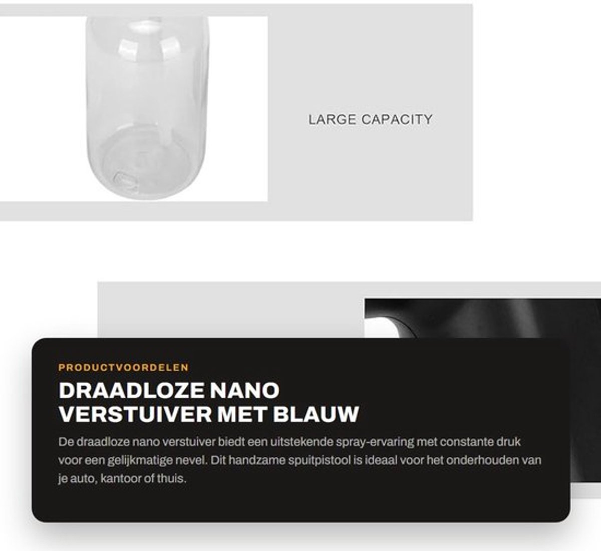 Draadloze Nano Verstuiver met Blauw Licht