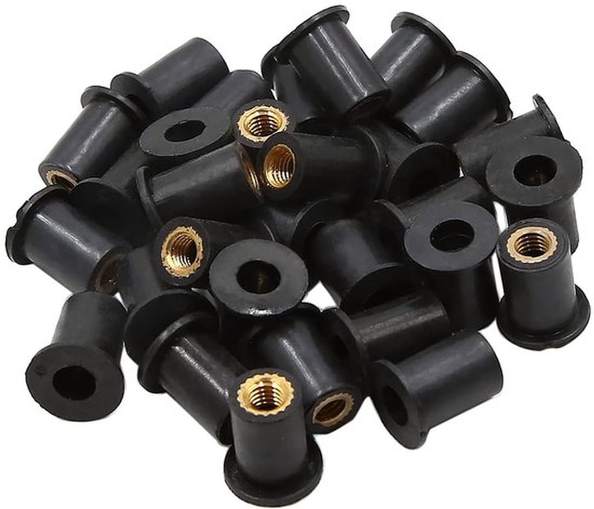 Schroeven Set van 30 - M5x0.8 Moeren - Rubber - Universeel - Motorfiets - Vervanging voor Beschadigde Onderdelen