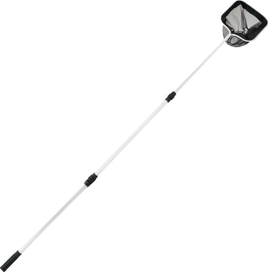 Schepnet Zwembad Vijver - Vuilnet Aluminium - Water Schoonmaken - Uitschuifbare Steel - 180 cm - Zwart — afbeelding 4