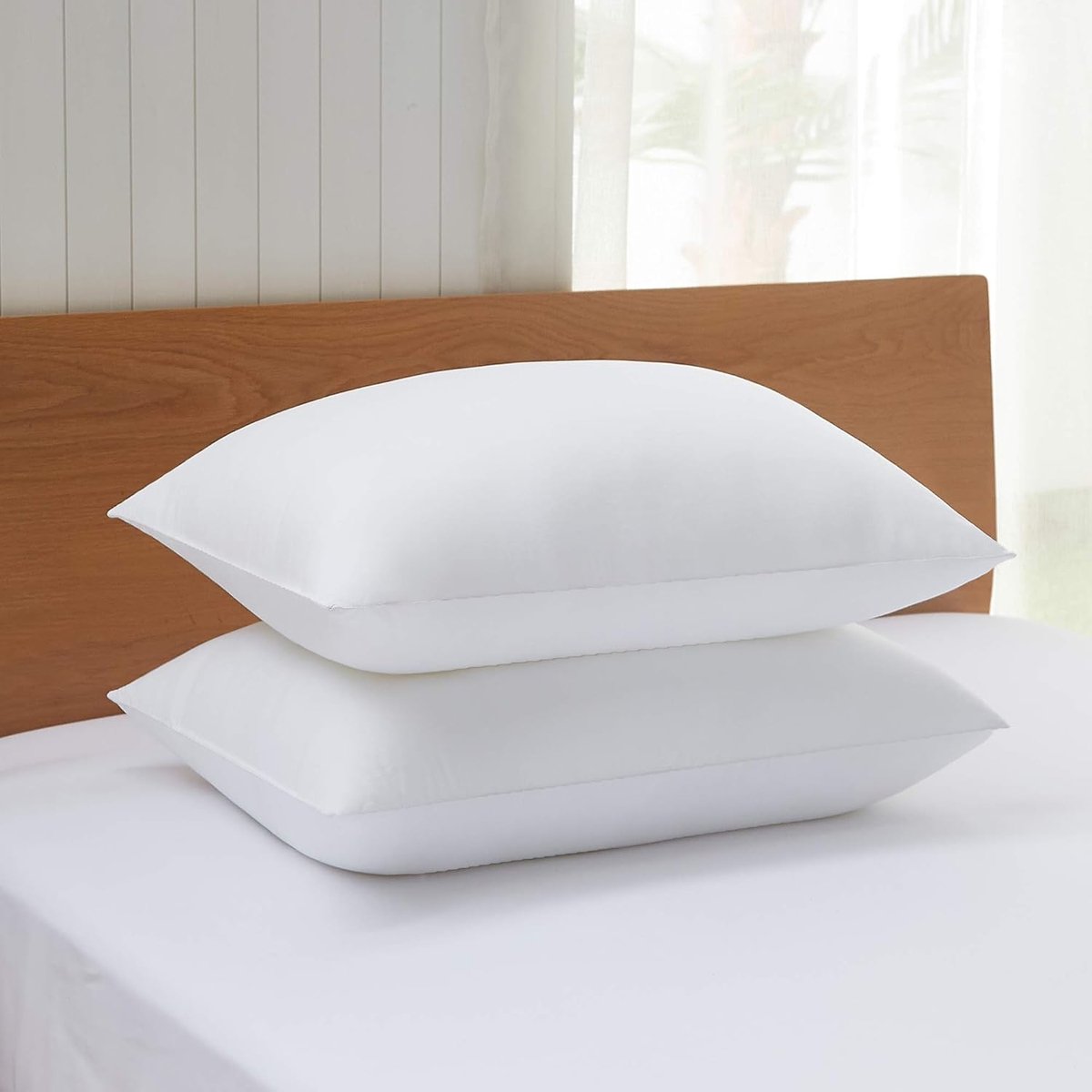 SnelShoppen - Acanva Bedkussens 2 stuks - Luxe Zachte Kussens voor Slapen - Ademend en Comfortabel voor Buik- en Rugslapers - Standaard Maat - Hotelkw