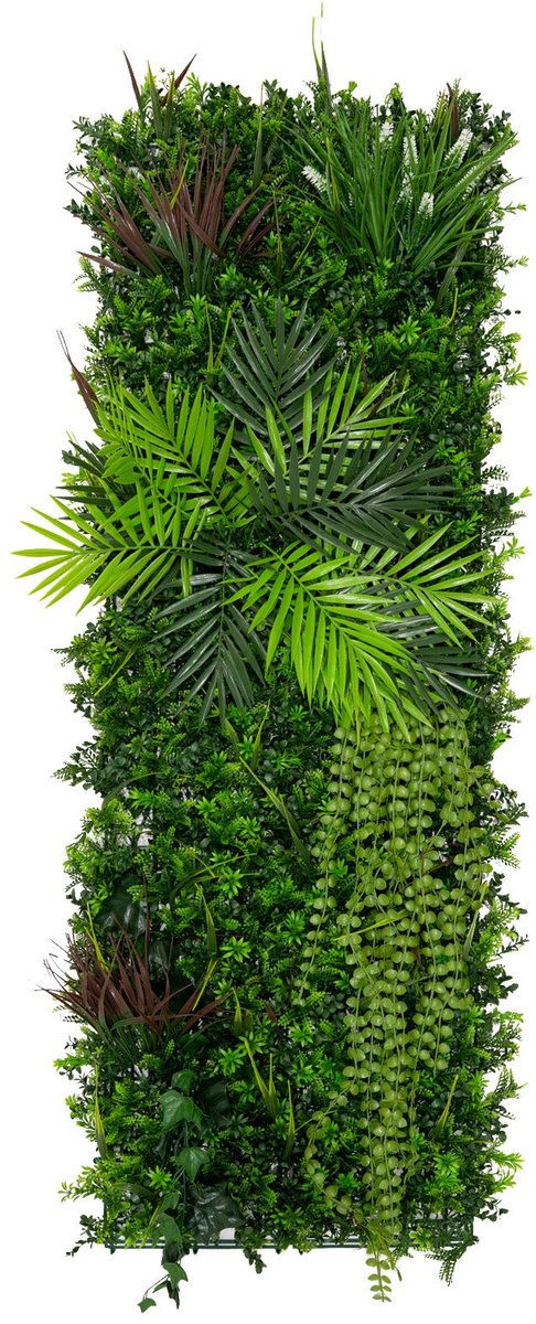 Kunstplanten wandpaneel Alina - 50 x 150 cm - kunstmatige wandtegels tuin décor