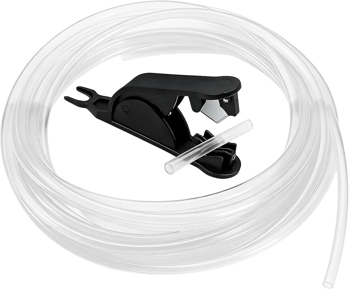 PTFE slang van 4 m voor 3D-printer, transparante filamentslang met zwarte slangsnijder, geschikt voor 1,75 mm filamenten en hoge temperatuur toepassingen
