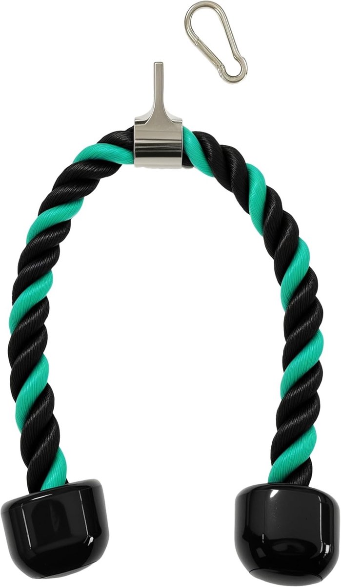 Tricep Touw voor Kabelmachine - 27 Inch Nylon Triceps Rope voor Thuisgym, LAT Pull Down en Fitness Accessoires