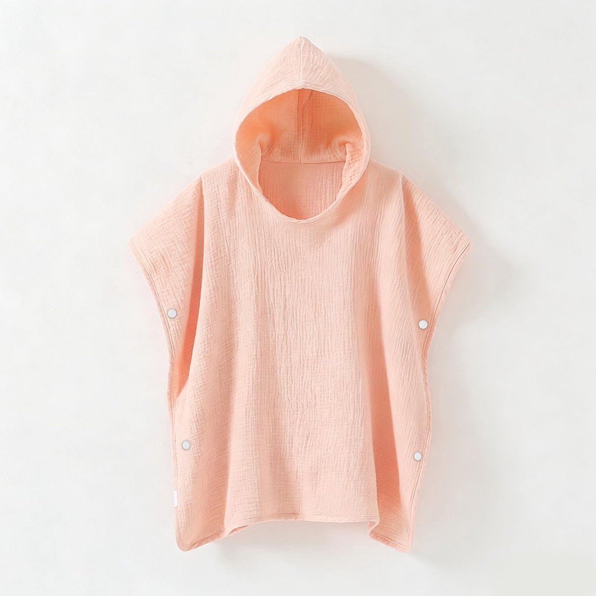 SnelShoppen - Babyhanddoek met capuchon, 100% katoen, zacht en absorberend, babybadjas en strandponcho voor kinderen 0-6 jaar, lichtroze, ideaal voor