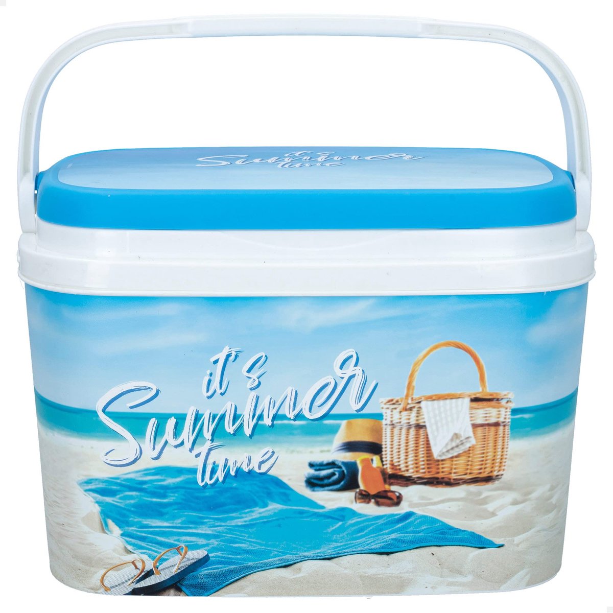 SnelShoppen - Koeltas Strand 6L - Makkelijk Transporteerbare Koelbox voor Levensmiddelen - Stijve MeerKleurige Strandkoeltas - Ideaal voor Feest, Camp