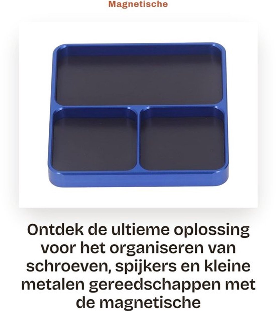 Schroevenhouder Magnetisch - Aluminium Antislip - Gereedschapsorganizer - Duurzaam - Onderhoudsvriendelijk - Voor Thuis/Kantoor/DIY