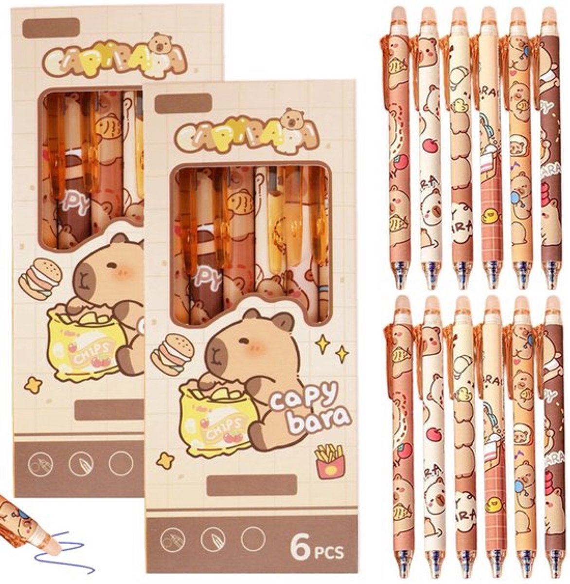 Uitwisbare balpennen, 12-delige set uitwisbare rollerpennen, uitwisbare gelpennen, set uitwisbare balpennen, set uitwisbare pennen, voor school- en kantoorbenodigdheden