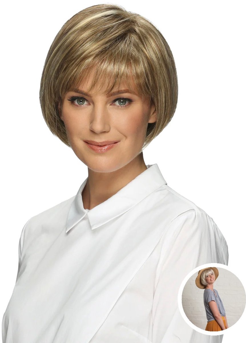 Estetica Designs Ellen Synthetisch Haarwerk - Pure Stretch Cap, Zonverlicht Blond, Kort Kapsel