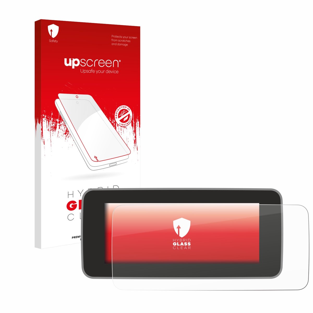 upscreen - Screenprotector voor Mercedes-Benz GLC X253 Mopf 2019-2020 MBUX 10.25" - Folie Beschermfolie Beschermglas transparant