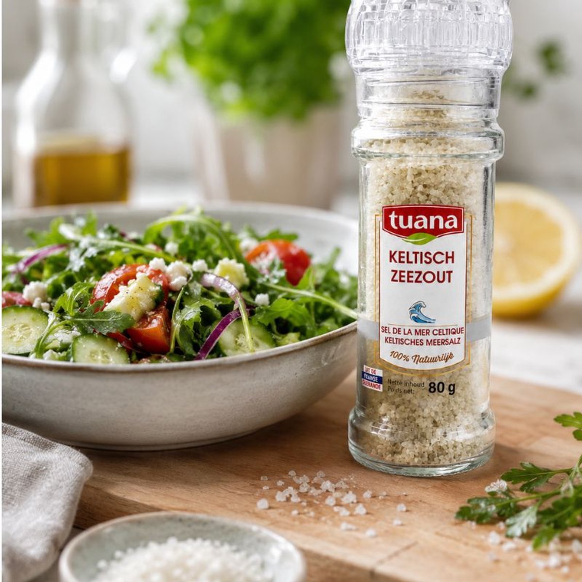 Tuana Kruiden - Keltisch Zout Molen 80 G – Tuana - ZOUT7