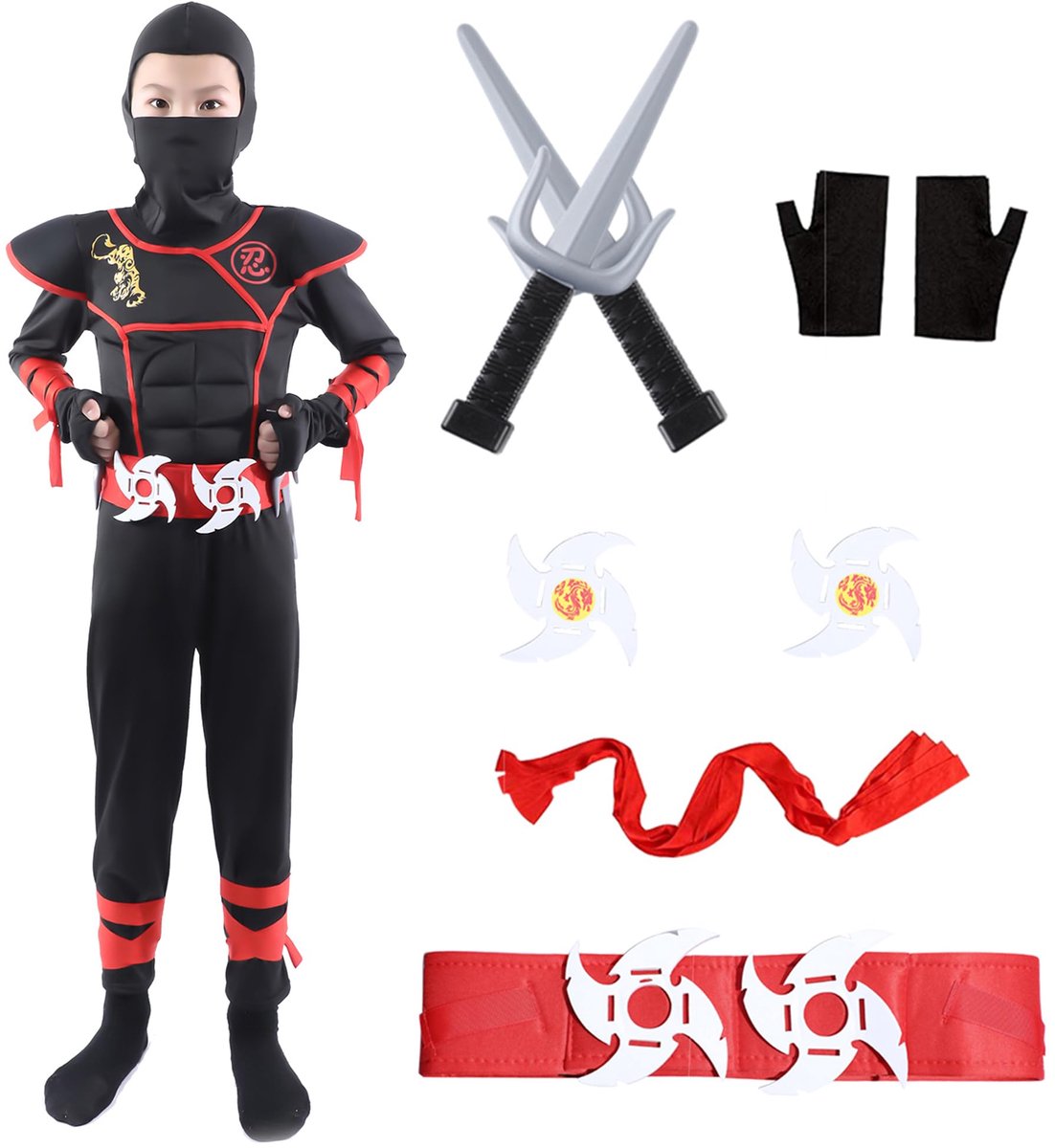 SnelShoppen - Kids Politie Kostuum 12pcs Unisex Outfit Set voor Halloween, Fancy Dress Up, 12-14 jaar, Perfect voor Feestjes en Verkleedpartijtjes