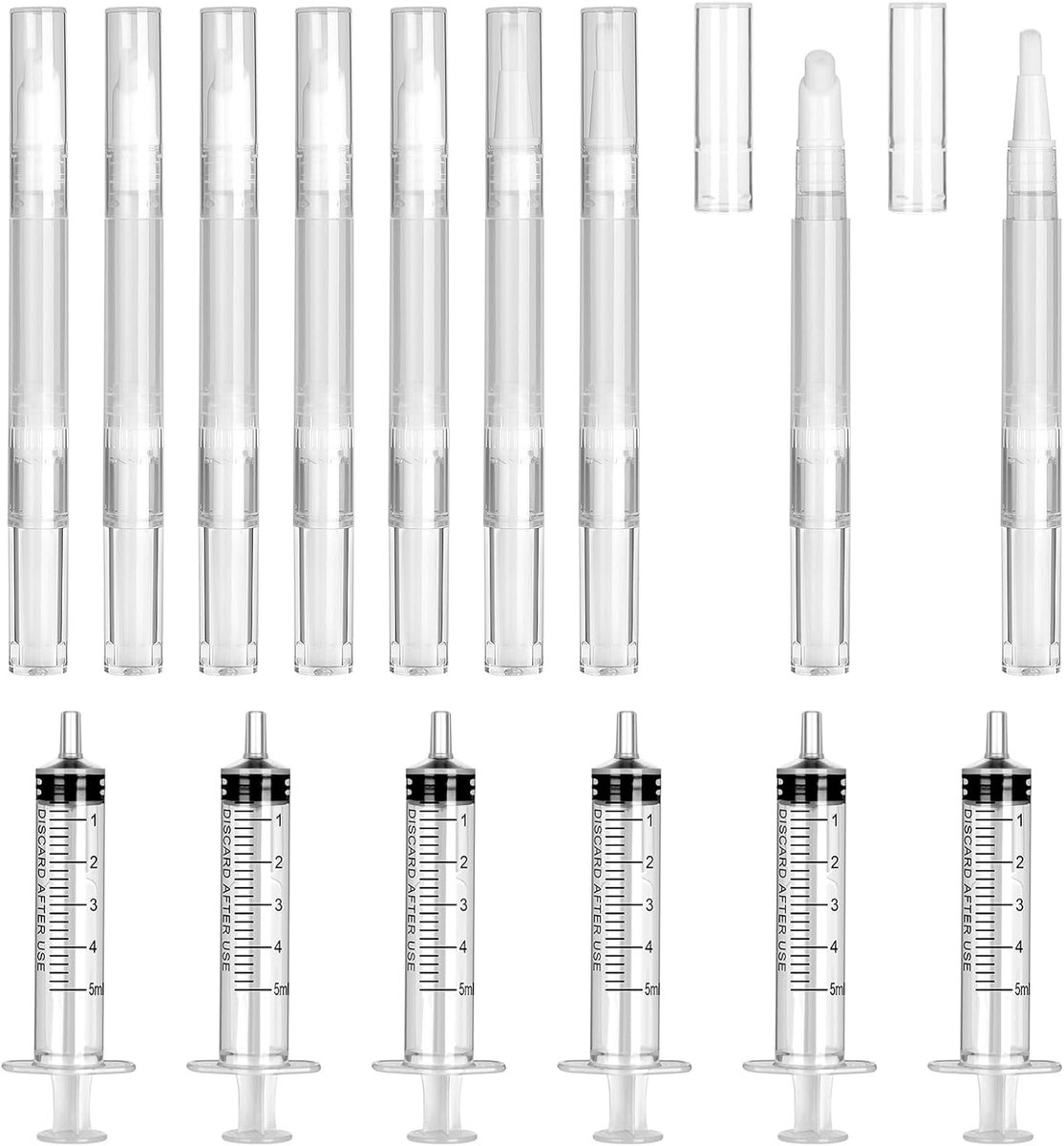 SnelShoppen - Pack van 15 Navulbare Reparatiepennen Droogbouw Reparatie Kit Navulbare Kwastpennen Lege Verfmarker Transparante Muurverf Reparatiepen L