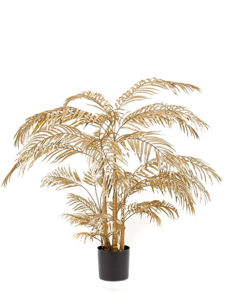 Emerald Kunstplant Areca Palm Goud 145cm - Kunstplant voor binnen