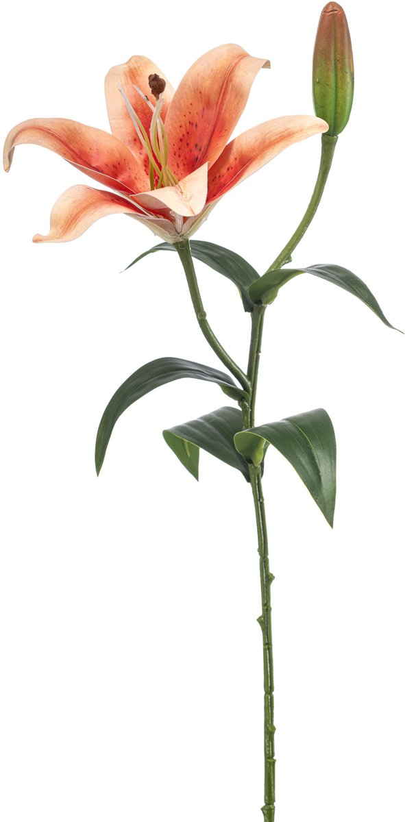 Emerald Kunstbloem Lelie oranje 56cm - Kunstplant voor binnen