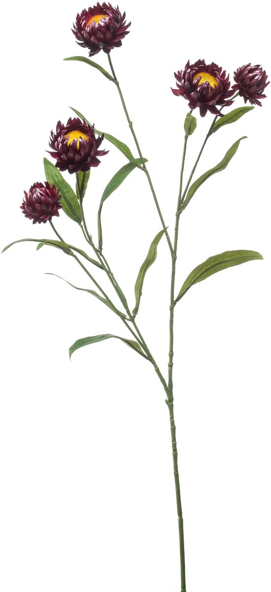 Emerald Kunstbloem Strobloem 70cm paars - Kunstplant voor binnen