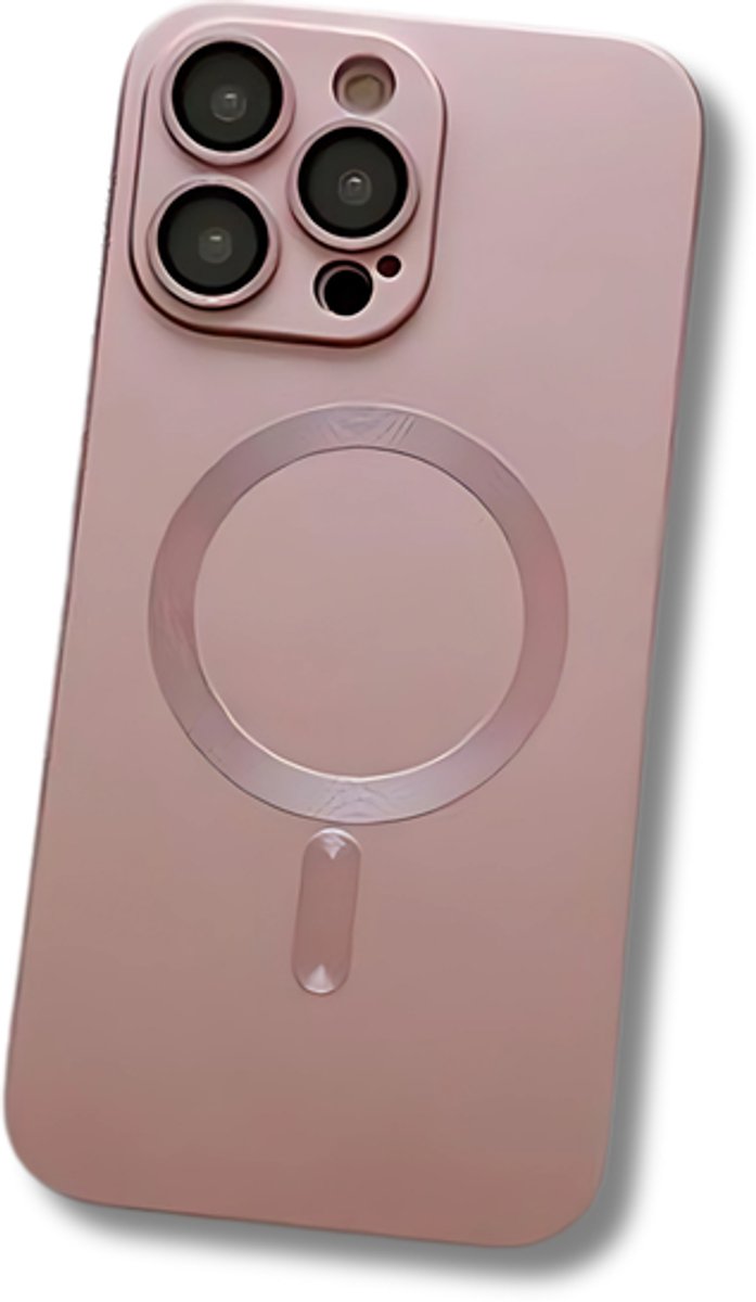 GREEN ON Lens Shield MagSafe TPU Case geschikt voor iPhone 14 Pro Max - Roze