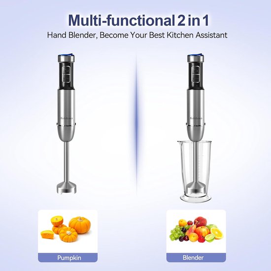 Staafmixer - Keukenmixer - Babyvoeding Maken - 25 Snelheden + Turbo - 700 ml Beker - Zwart — afbeelding 3