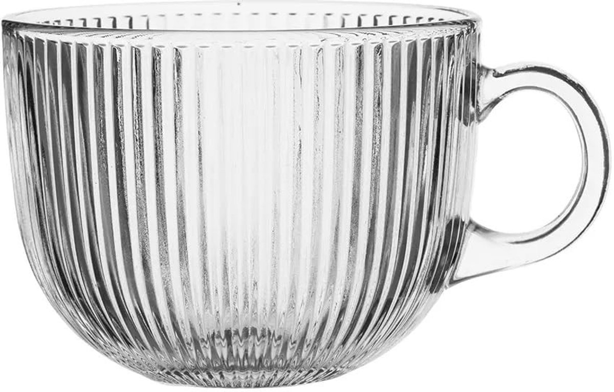 Solidchoice - Glazen Koffiemok 510 ml - Voor Koffie en Thee