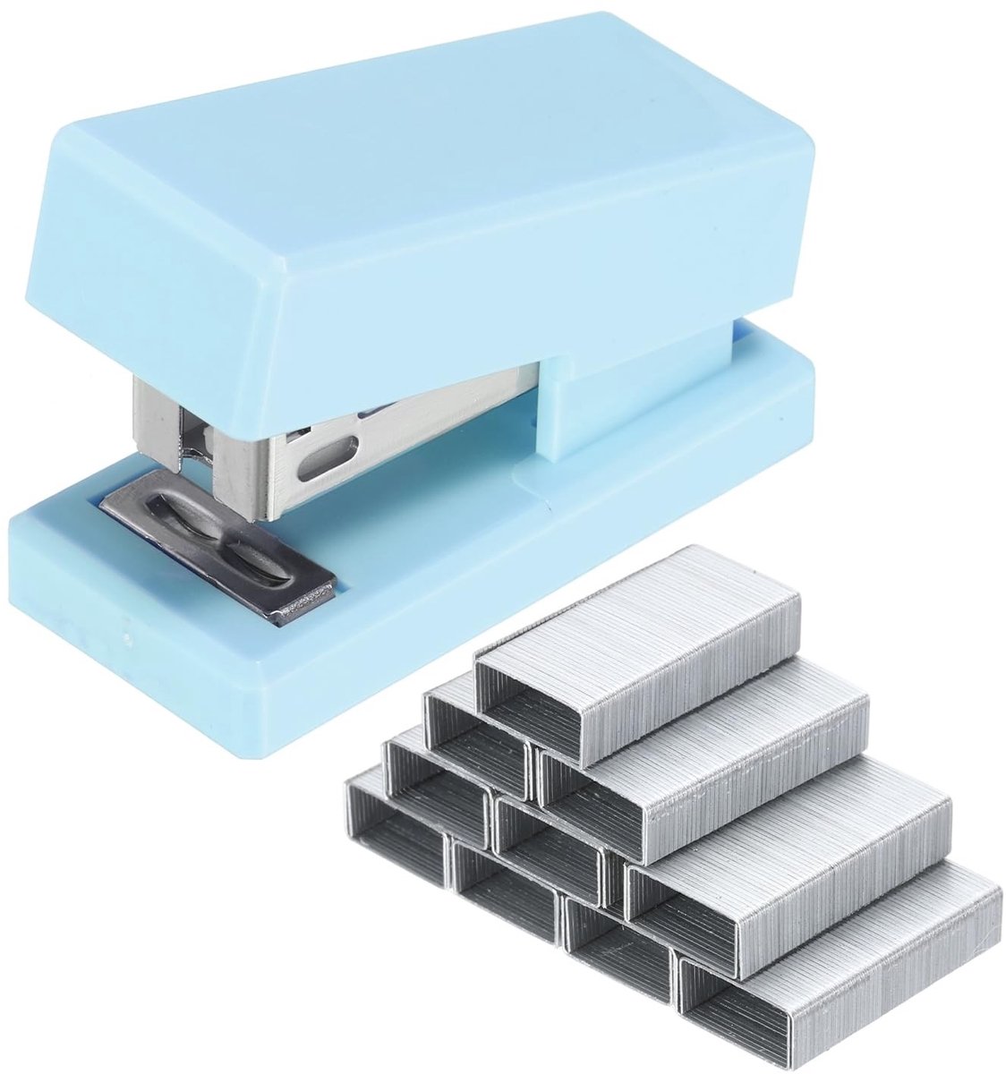 Solidchoice - Mini Nietmachine met Nietjes - Compact en Draagbaar, Capaciteit 20 Vel, Blauw