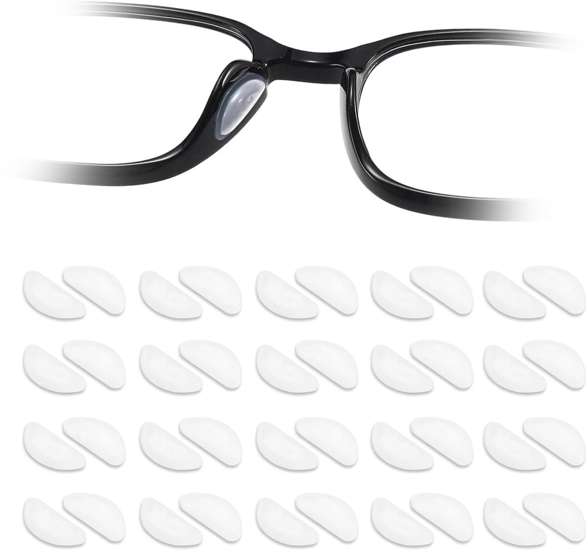 Elzusha - Antislip Siliconen Neuspads voor Bril en Zonnebril, 20 Stuks