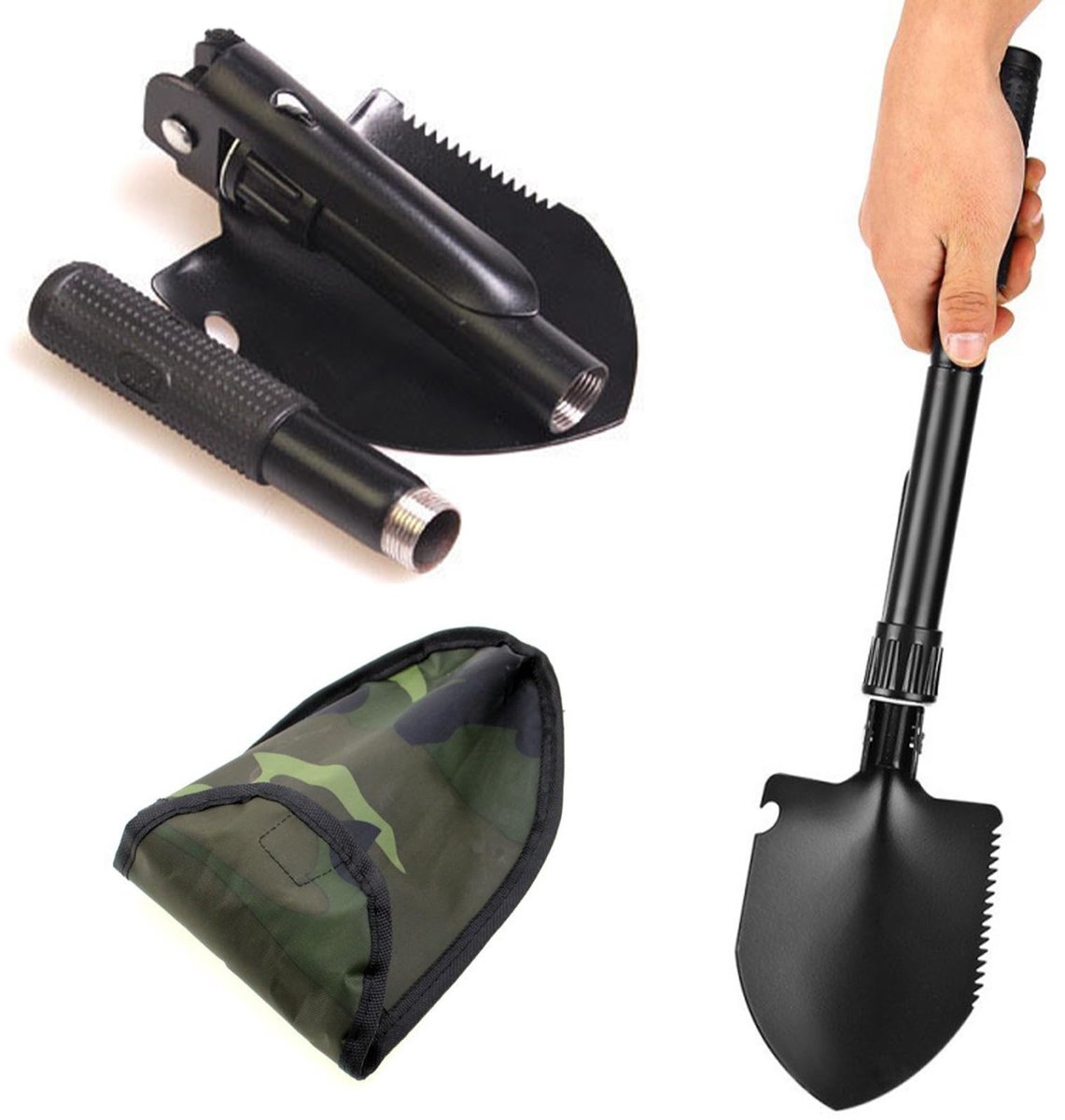 Elzusha - Mini Opvouwbare Schep - Multifunctionele Shovel voor Tuin, Camping en Sneeuw
