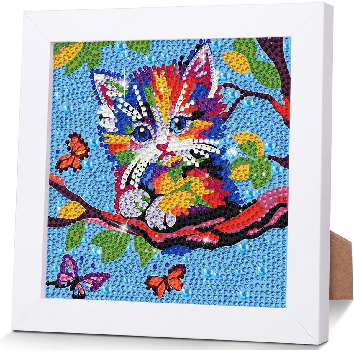 Elzusha - Diamond Painting Set met Frame - Schattige Kat voor Kinderen