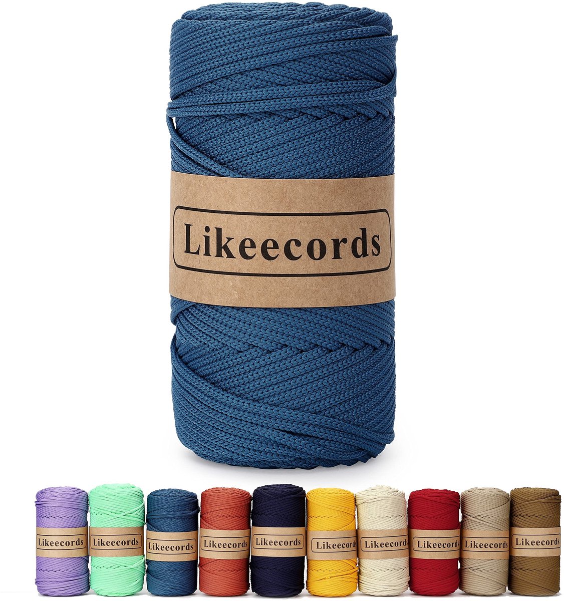 Elzusha - 4mm Gevlochten Macramé Touw voor DIY Creaties