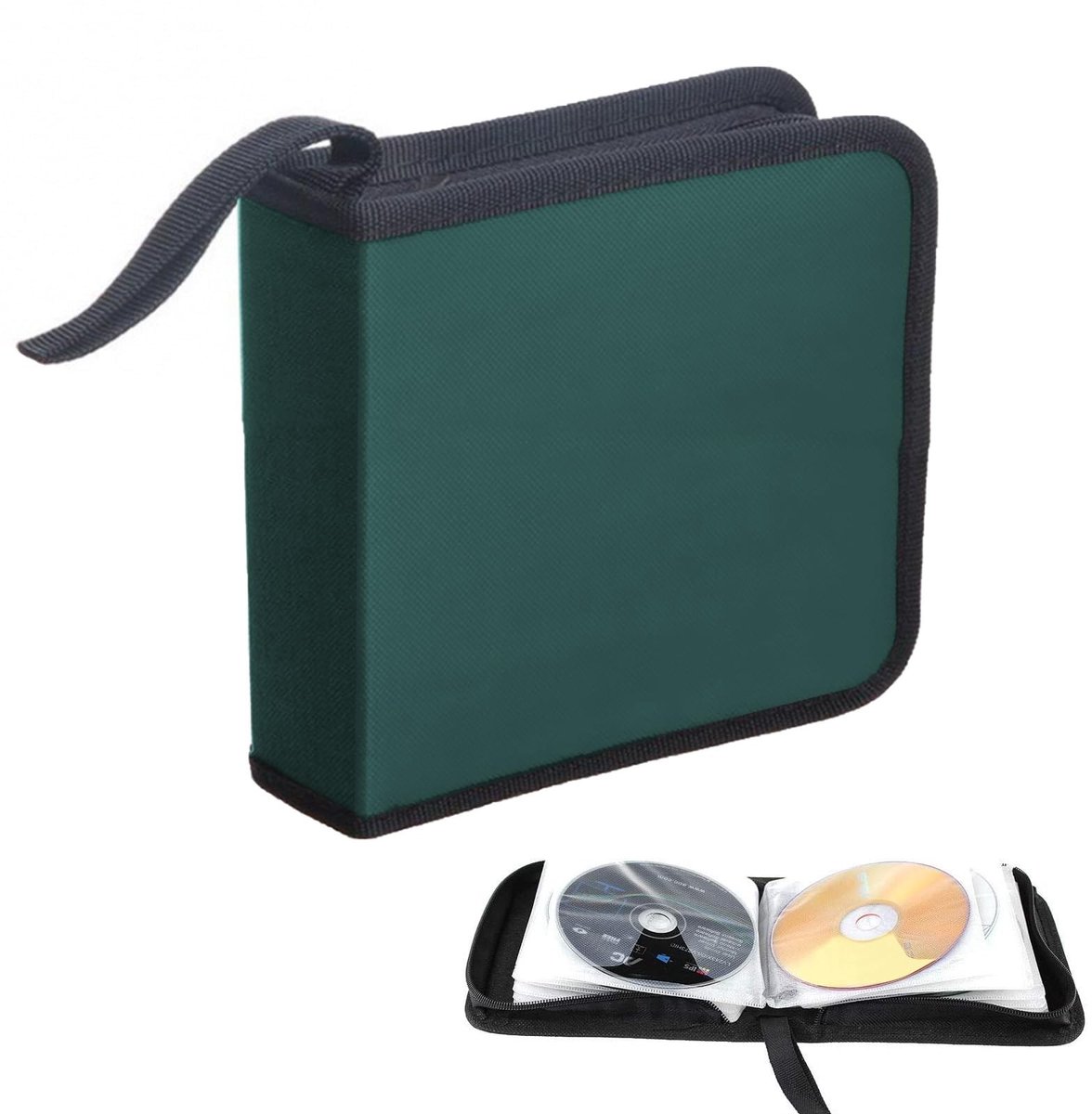 Elzusha - CD Tas voor 40 CD's en DVD's, Organiser voor Auto en Huis