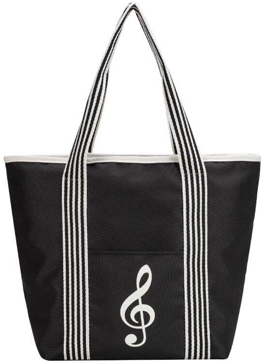 Elzusha - Herbruikbare Muziek Tote Tas met Muzikale Noten Patroon