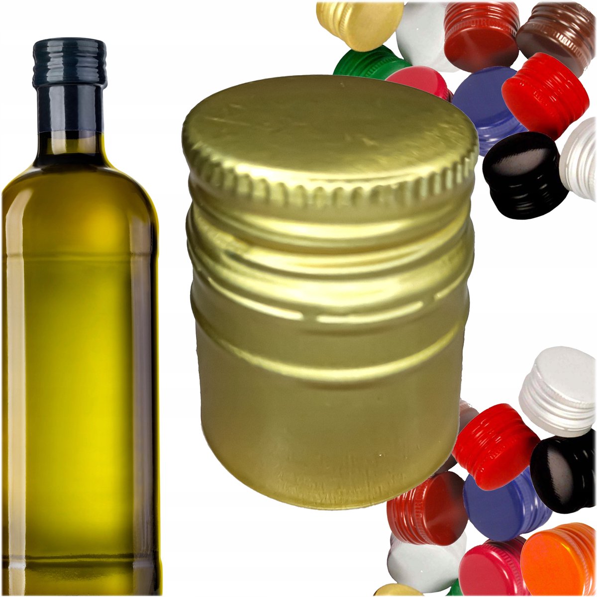 Gouden Marasca Olijfolie Dop 31,5x44mm - Set van 10 stuks