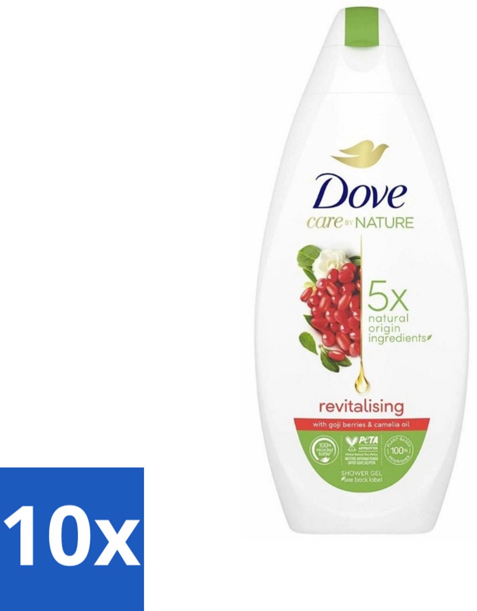 10 x Dove - Douchegel - Revitalising - Verfrissend - 225 ml - Douchegel - Huidverzorging - Verfrissend - Revitaliserend - Hydraterend
