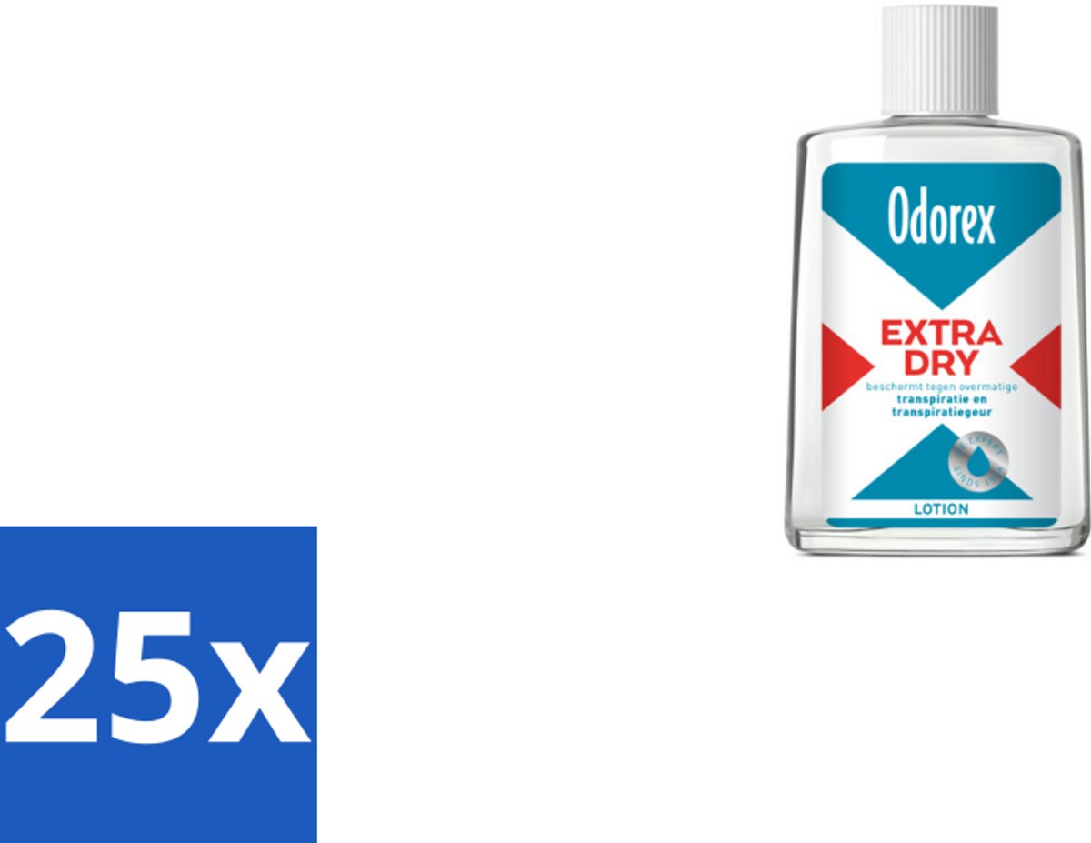 25 x Odorex Extra Dry Lotion 50 ml - Extra Dry - Overmatig Zweten - Zweetgeur - Deodorant - Zweetvermindering