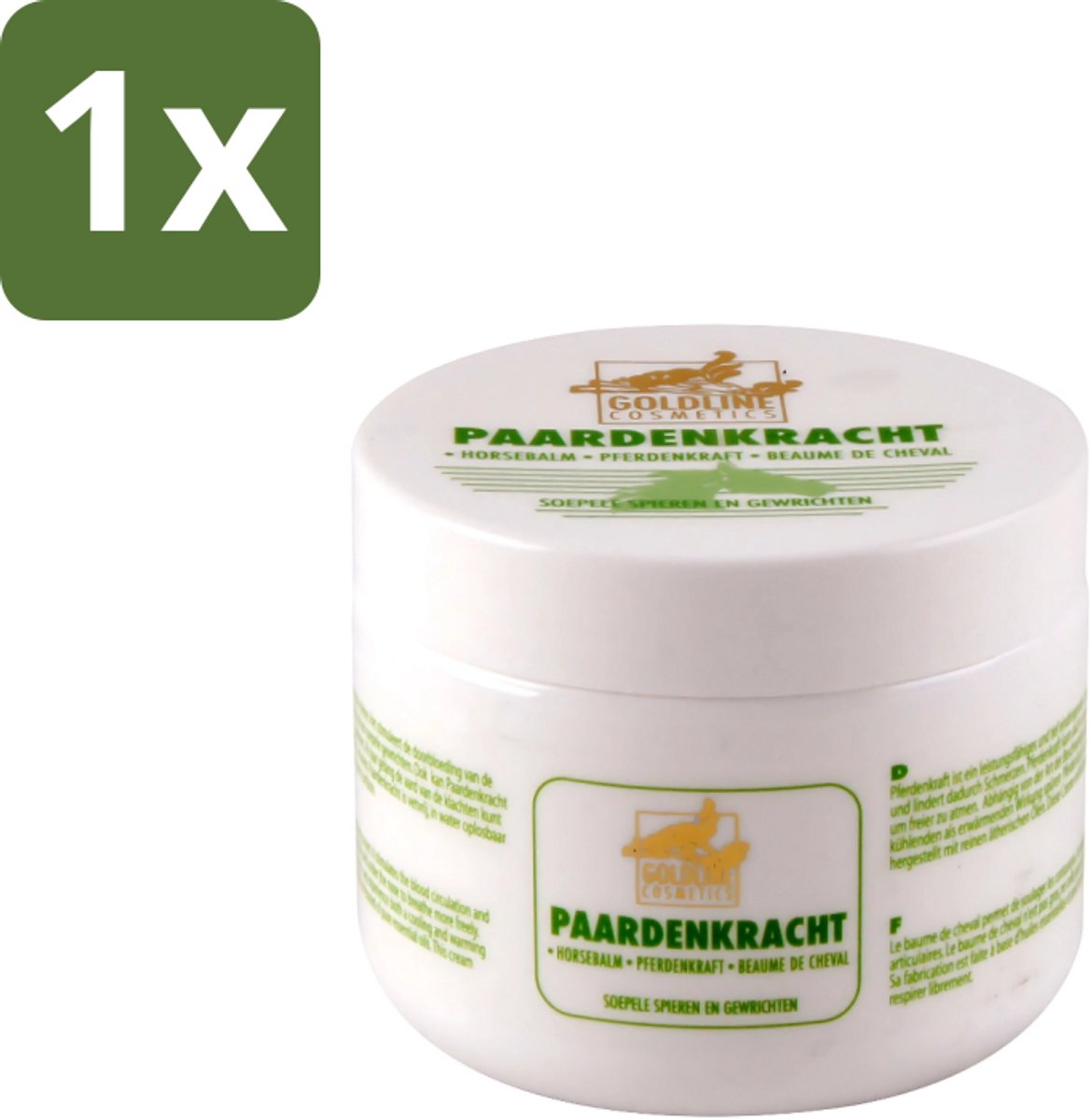 1 x Goldline - Bodycrème - Paardenkracht - Herstel & Verzorging - 250 ml - Bodycrème - Herstel - Huidverzorging - Spierherstel - Hydratatie