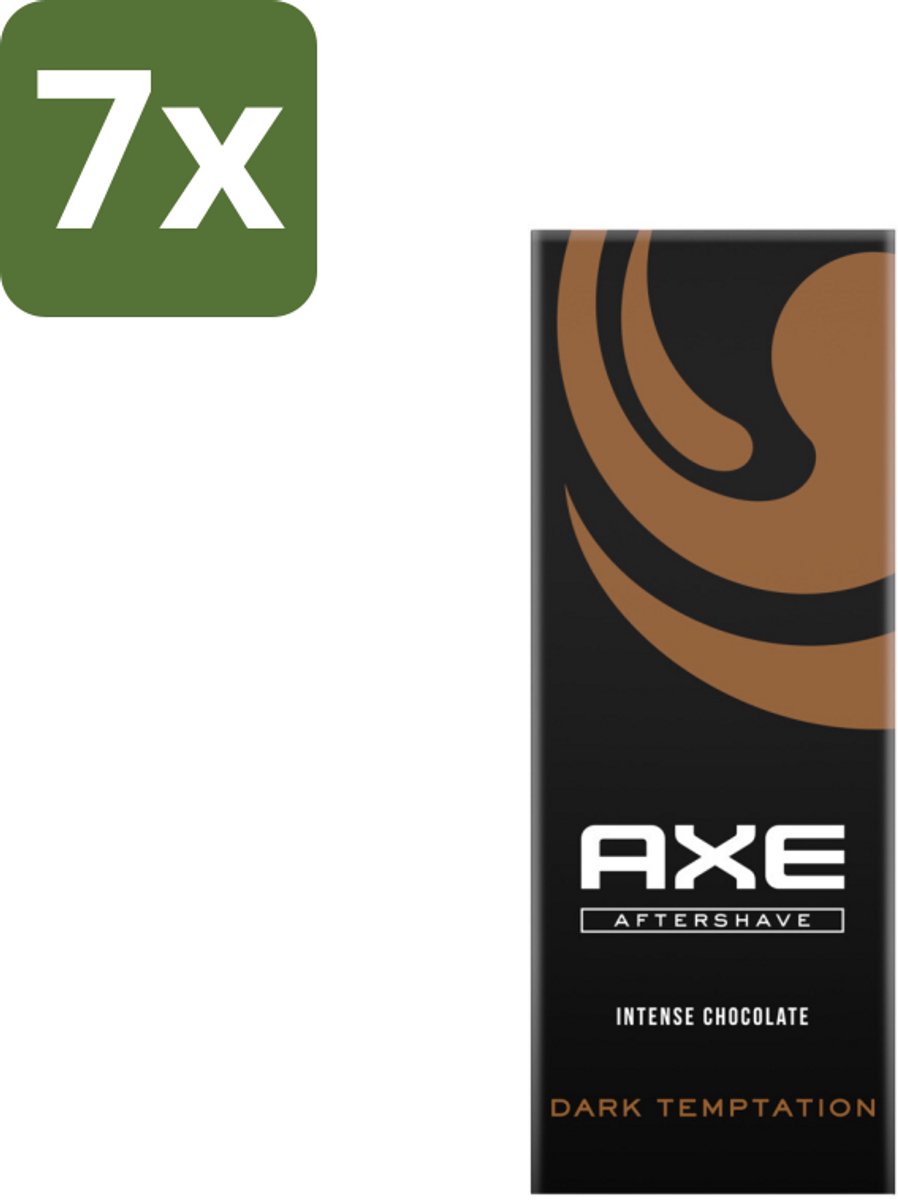 7 x Axe Dark Temptation Aftershave 100 ml - Aftershave - Chocolade - Aftershave Geur - Verleidelijk Aroma - Huidkalmering