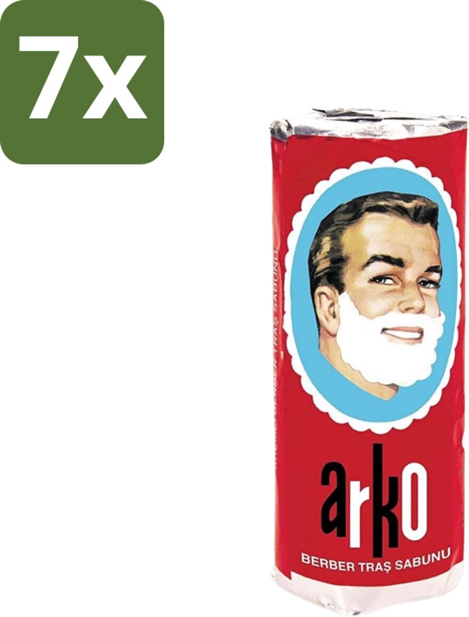 7 x Arko - Scheerzeep - Verzorgt en Beschermt de Huid - 75 ml - Scheerzeep - Scheermes - Schuim - Huidbescherming - Traditioneel Scheren