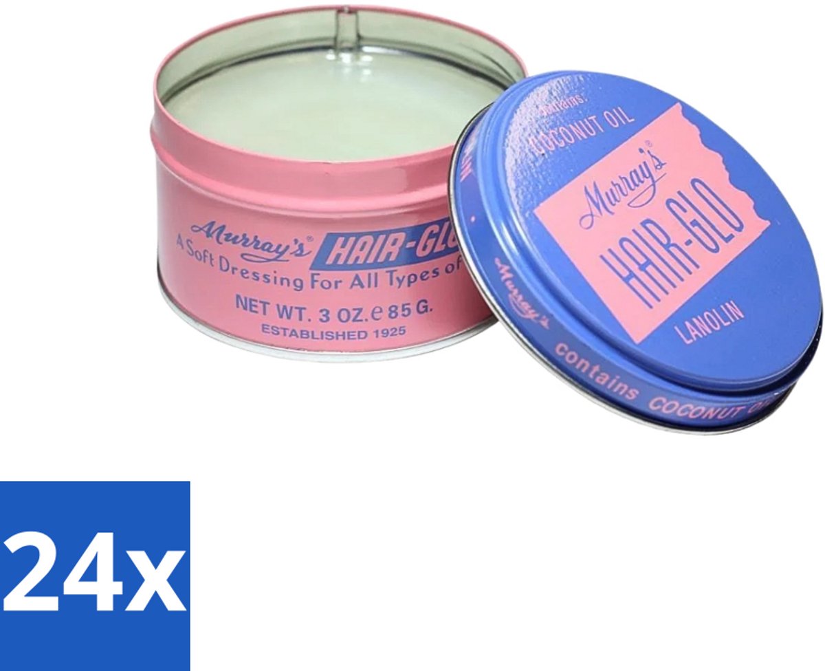 Murray's - Hair-Glo - Pomade - Klassieke Look - Verzorgende Glans - 85 ml - Voordeelverpakking - 24 stuks