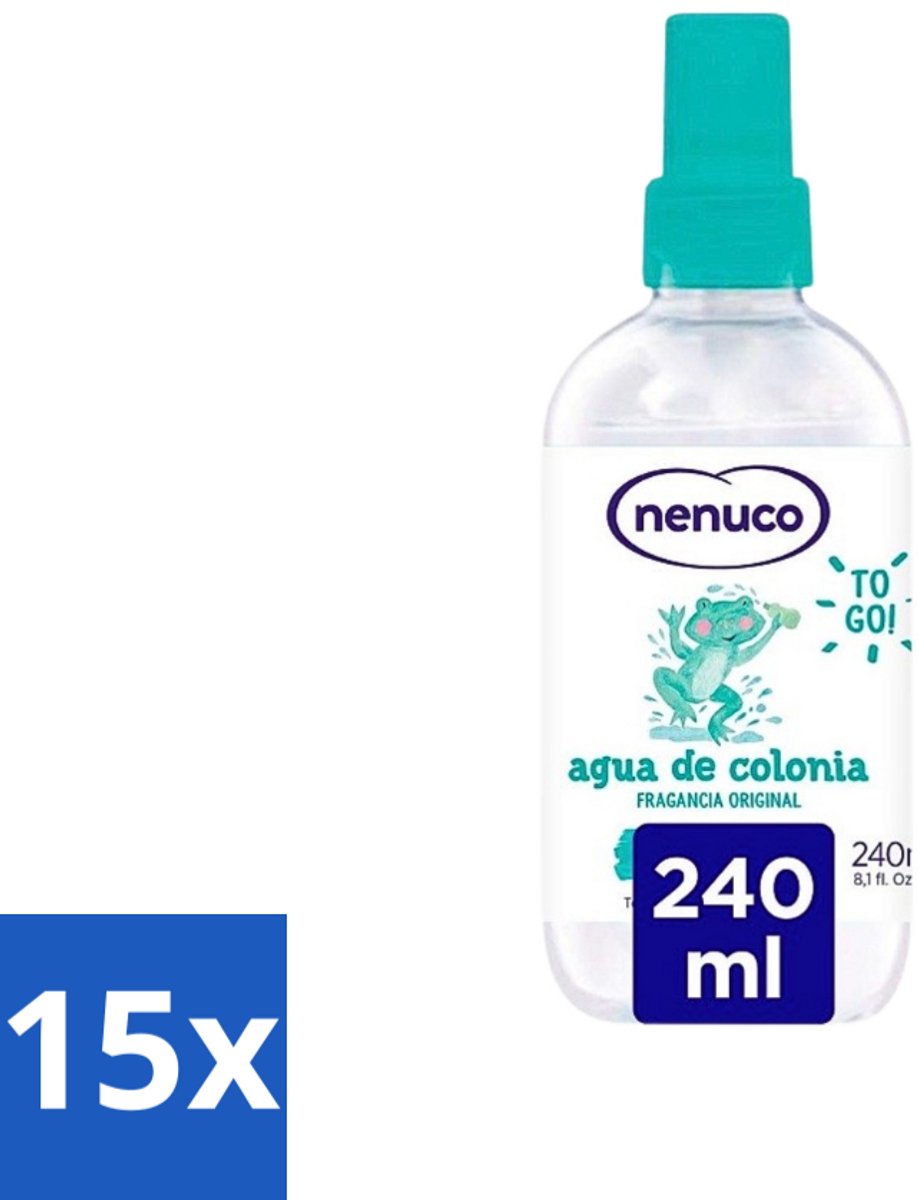 15 x Nenuco - Cologne - Eau de Cologne - Originele Geur - Sprayflacon - 240 ml - Nenuco Cologne - Eau De Cologne - Originele Geur - Frisse Geur - Baby Cologne