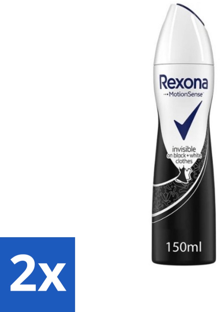 2 x Rexona - Invisible Diamond - Deodorant Spray - Anti-perspirant - 150 ml - Rexona Women Invisible Anti-transpirantspray - Anti-perspirant - Deodorant Spray - Zweetbescherming - Vlekkenbescherming