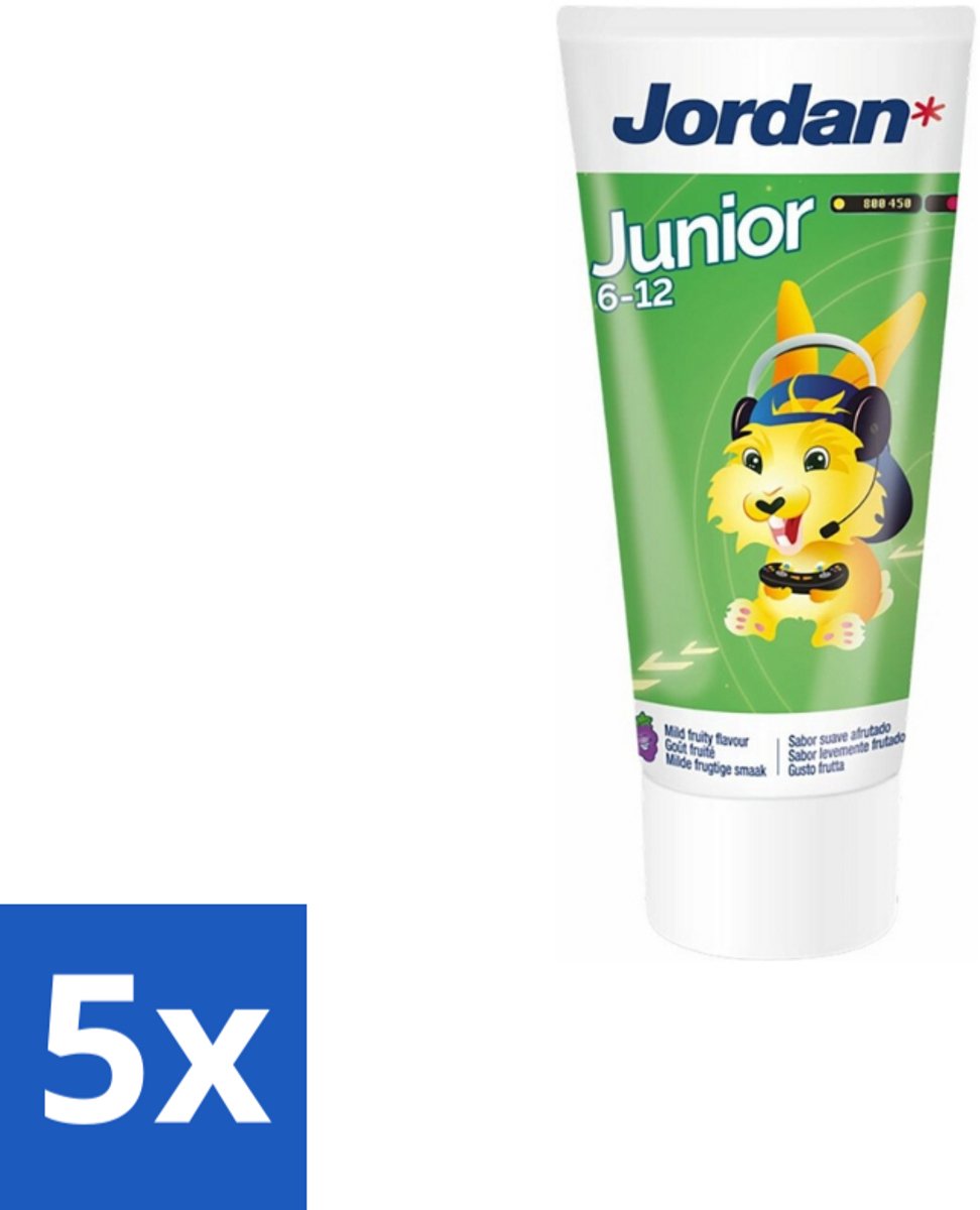 Jordan - Junior - Tandpasta - 6-12 jaar - 50 ml - Bulkverpakking - 5 stuks