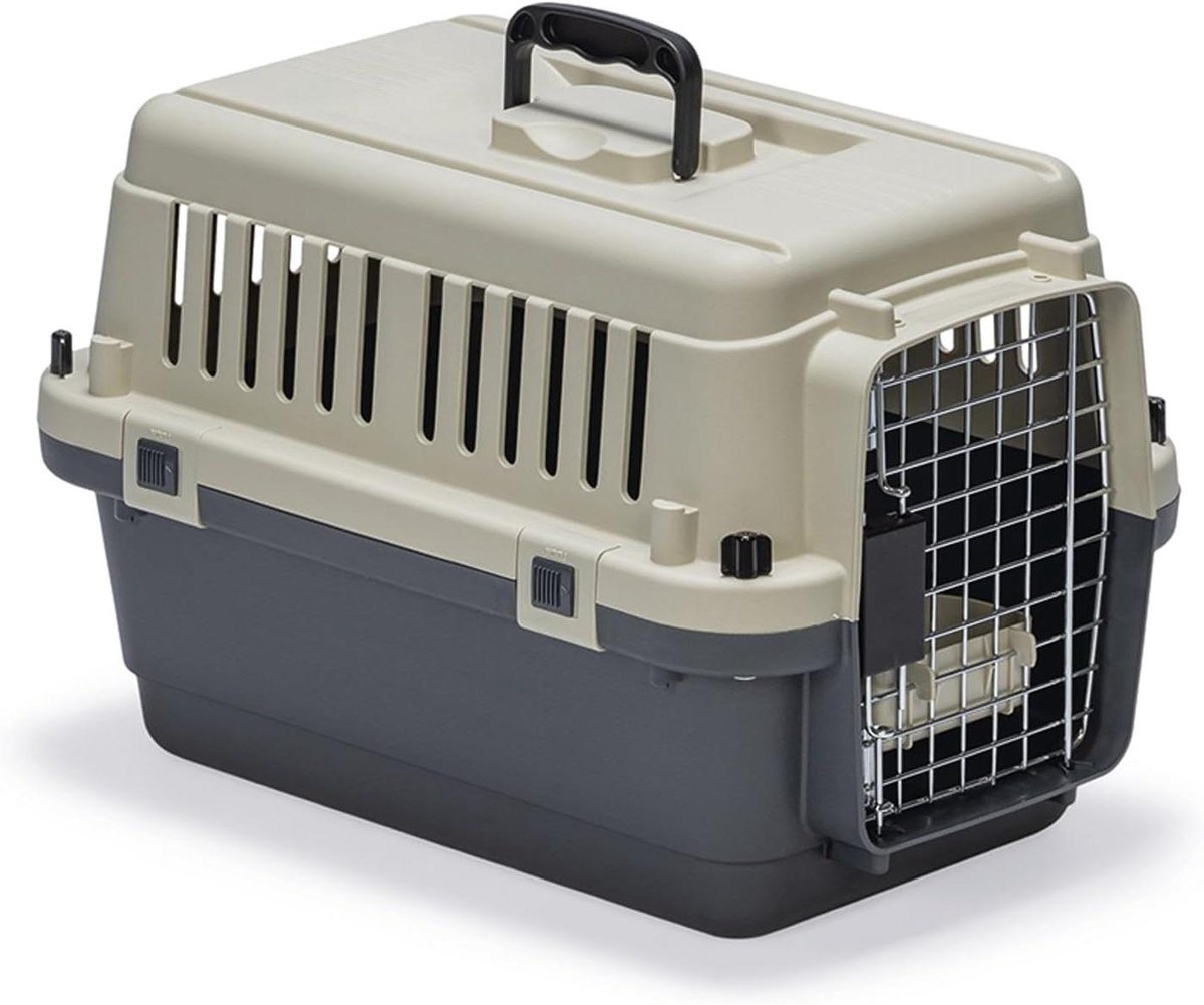 Transportbox - Reiskoffer huisdier - Veilig vervoer - Stijve constructie - 51 cm - Grijs