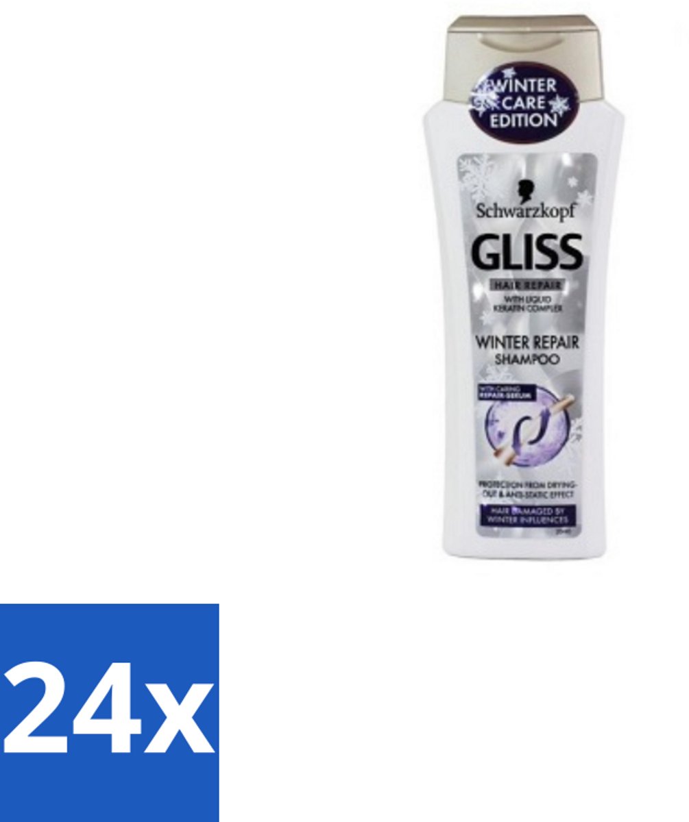 Schwarzkopf - Gliss Kur - Shampoo - Keratine - Haarherstel - 250 ml - Voordeelverpakking - 24 stuks