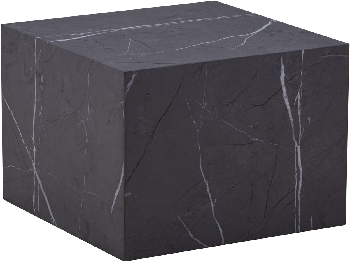 Padiro bijzettafel 55 x 40 x 55 cm - grijs - Modern Marmerpatroon - MDF