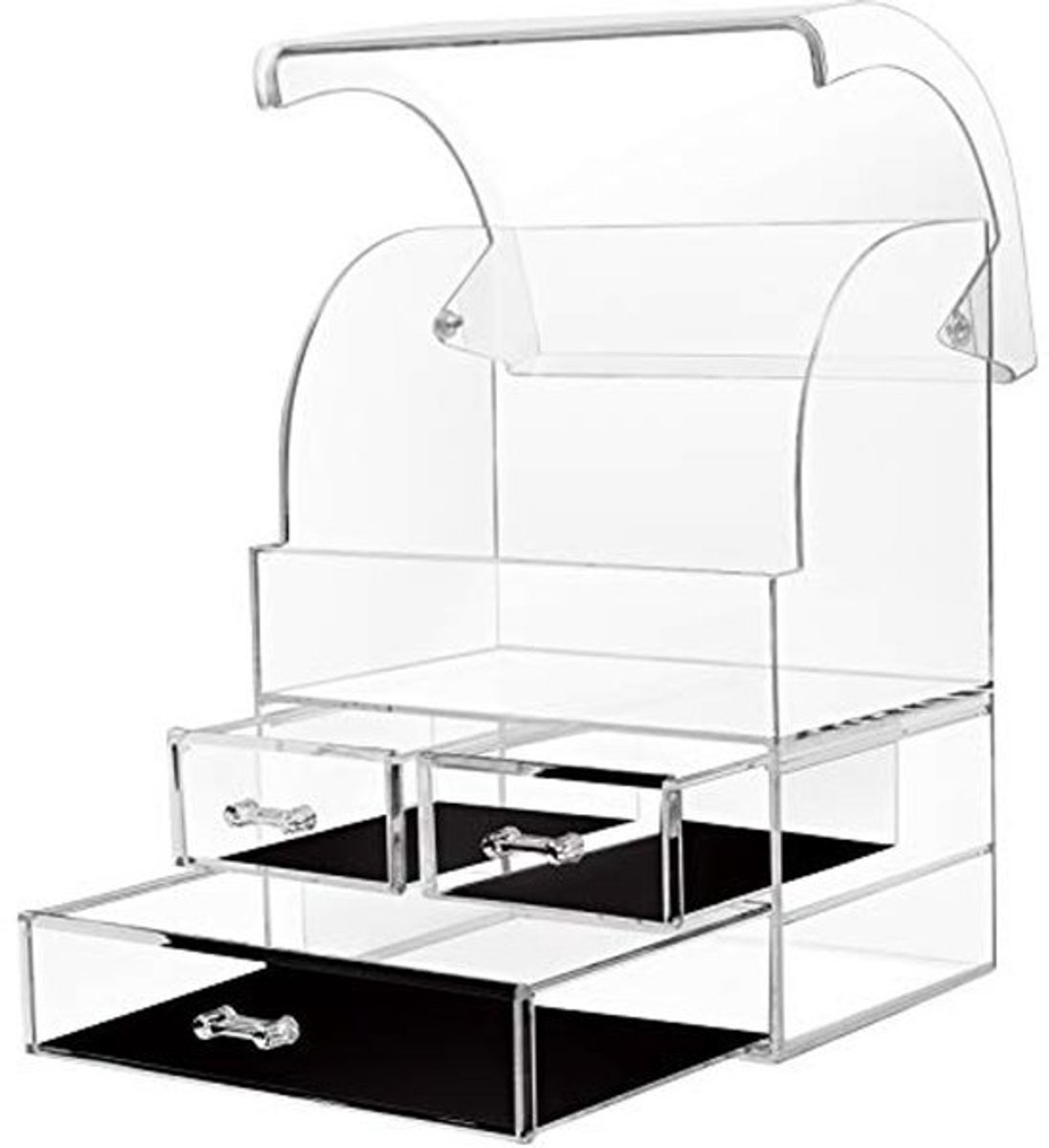Cosmetische make-up organizer met deksel en grote capaciteit